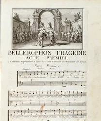 Erster Akt von Bellerophon, Tragédie Lyrique in fünf Akten mit einem Prolog von Jean Baptiste Lully