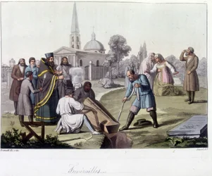 Beerdigung nach dem orthodoxen Ritus in Russland - in „Das alte und moderne Kostüm“