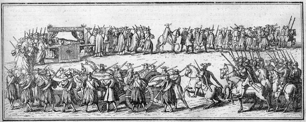 Beerdigung eines Papstes im 18. Jahrhundert: der Trauerzug.