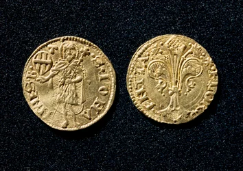 Goldgulden. 1250-1300, Museo Nazionale del Bargello, Florenz