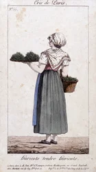 Grüner Bohnenhändler - in „Cris de Paris“, Anfang 19. Jahrhundert