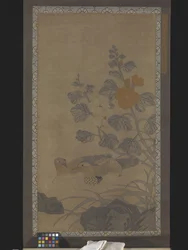 Hängende Schriftrolle: Stockenten