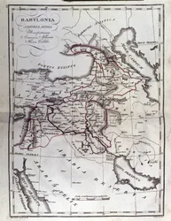 Historischer Atlas von Mesopotamien. Babylonien, Syrien und Assyrien. Ende des 18. Jahrhunderts