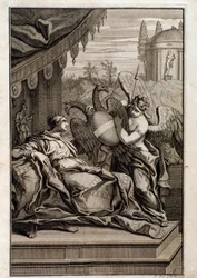 Illustration für das Titelblatt der Sonaten für Violine, Cello und Cembalo von Tartini