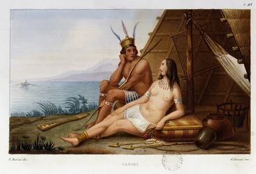 Indisches karibisches Paar der Karibik