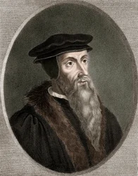 Johannes Calvin - Jean Calvin 1509-1564 - Stich - 19. Jahrhundert