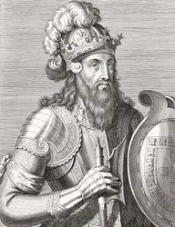 König Afonso III. von Portugal. Porträt.