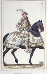 Ludwig XII. (1462 -1515), König von Frankreich Gravur von 1830