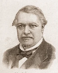 Mitglieder der Académie Française im Jahr 1895: Porträt von Leon Say (1826-1896), französischer Ökonom und Politiker.