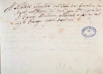 Bühnenbilddetails für die Aufführung der Oper „Mitridate“ von Giuseppe Aldrovandini