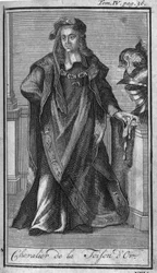 Ritterorden. Ritter des Ordens vom Goldenen Vlies in Spanien im 15. Jahrhundert. In „Geschichte der militärischen Orden oder Ritter, der säkularen und regulären Milizen beider Geschlechter, die bisher gegründet wurden“. Ausgabe von Abbe Giustiniani