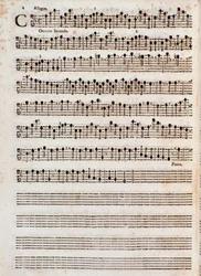 Seite der Partitur von „Concerti a cinque, Op. 5“ von Tomaso Albinoni