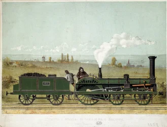 Personenzuglokomotive der Straßburger Eisenbahn (Crampton-System)