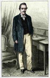 Paul du Chaillu (1837-1903), französischer Entdecker von Äquatorialafrika.