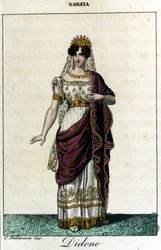 Pauline Viardot-Garcia (1821-1910), französische Sängerin in der Rolle der Didon. Oper „Didone Abbandonata“ von Saverio Mercadante.