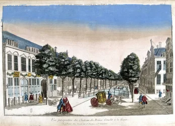 Perspektivische Ansicht von Den Haag: die Kanäle und das Schloss von Prinz Gracht - Optisch