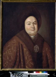 Porträt der Zarin Eudoxia Feodorovna Lopukhina, Ehefrau von Peter I. von Russland