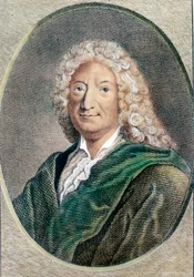 Porträt von Alain Rene Lesage (1668-1747), französischer Schriftsteller