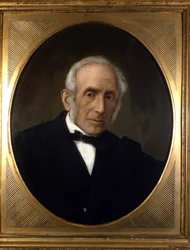 Porträt von Alessandro Manzoni, italienischer Schriftsteller. Anonymes Gemälde. 19. Jahrhundert, Mailand, Casa del Manzoni
