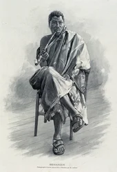 Porträt von Behanzin (1844-1900), König von Dahomey (heutiges Benin).