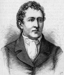 Porträt von Carl Wilhelm Scheele (1742-1786), schwedischer Chemiker. (Nach einem Porträt aus der Epoche). Gravur in „La Nature: revue des sciences et de leurs applications aux arts et a l