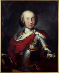 Porträt von Karl Emanuel III. (1701-1773) Herzog von Savoyen, König von Sardinien, Großmeister der Annunziade. Anonymes Gemälde. 18. Jahrhundert. Paris, Museum der Ehrenlegion