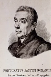 Porträt von Fortunato Santini (Gravur)