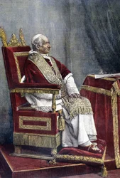 Porträt von Gioacchino PECCI, Leo XIII (1810 - 1903), 254. Papst (1878 - 1903)