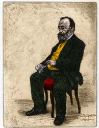 Porträt von Gottfried Keller (1819-1890), deutschsprachiger Schweizer Schriftsteller und Dichter