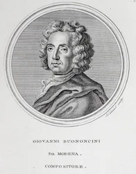 Porträt des italienischen Barockkomponisten und Cellisten Giovanni Battista Bononcini