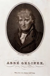 Porträt von Josef Gelinek (Joseph) (1758-1825) österreichischer Pianist, Komponist und Theologe Gravur. 19. Jahrhundert. Bologna, civico museo musico