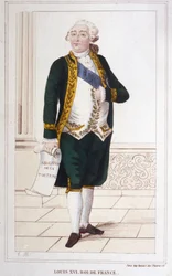 Porträt von Ludwig XVI. (1754 - 1793) (Gravur 1830)