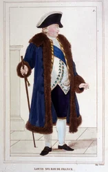 Porträt von Ludwig XVI. (1754 - 1793) Gravur von 1830