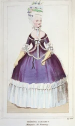 Porträt von Mademoiselle de Fontenay oder Teresa Cabarrus, bekannt als Madame Tallien (1773-1835), Marquise de Fontenay (Gravur 1830)