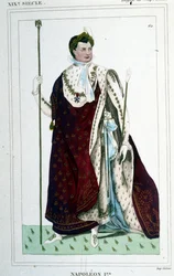 Porträt von Napoleon I. (1769-1821) im Kaisergewand