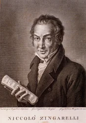 Porträt von Nicola Antonio Zingarelli (Stich)
