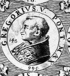 Porträt von Papst Gregor V. (996-999).