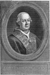 Porträt von Papst Pius VI (Giovanni Angelo Braschi) (1775-1799).