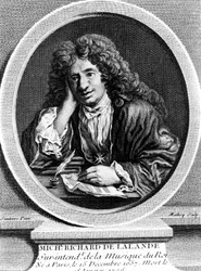 Porträt von Richard Delalande, Superintendent der Musik des Königs; geb. 15. Dez. 1657 in Paris; gest. 18. Jan. 1726.
