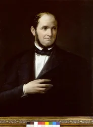 Porträt von Saverio Mercadante (1795-1870), italienischer Komponist, anonymes Gemälde. Museo teatrale della scala, Mailand