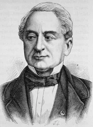 Porträt von Schneider. Gravur aus dem späten 19. Jahrhundert in „Histoire de France“ von H. Martin