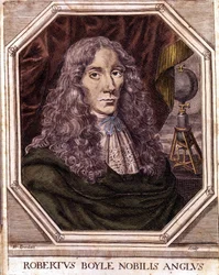 Porträt von Sir Robert Boyle (1627-1691), anglo-irischer Physiker und Chemiker