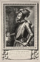 Porträt von Vasco Núñez de Balboa (Gravur)