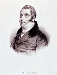 Porträt des englischen Komponisten Daniel Francois Esprit Auber (1782-1871). Gravur. 19. Jahrhundert. Mailand, Biblioteca del Conservatorio