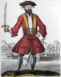 Porträt des Piraten Edward Teach alias Blackbeard