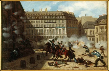 Einnahme des Wasserturms, Place du Palais-Royal, 24. Februar