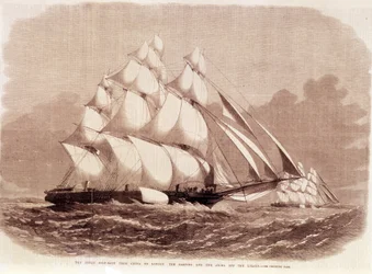 Regatta zwischen den Clippern Ariel und Taeping im Jahr 1866