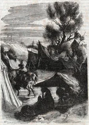 Roland im Sarazenlager (Gravur von 1851 aus „Furioser Roland“)