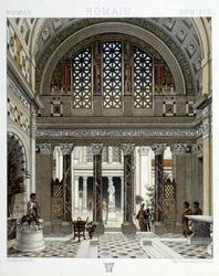 Römisches Habitat in der Antike - in „The historical costume“ von Racinet
