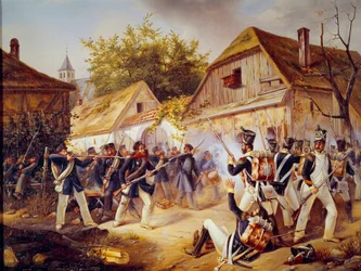Russlandfeldzug: Die Kapitulation der Truppen von Vandamme in der Schlacht von Kulm am 30.08.1813. 1813 Paris, Museum der Armee